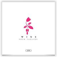 vino logo premium elegante plantilla vector eps 10