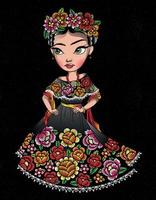 mexican doll design vector