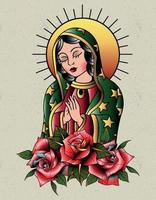 virgen de guadaluper mexico arte vector