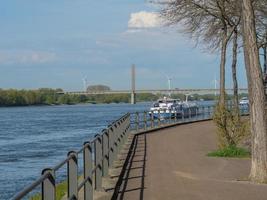 the city of Rees at the rhine river photo