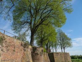 the city of Rees at the rhine river photo