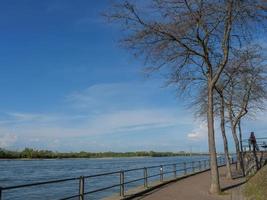 the city of Rees at the rhine river photo