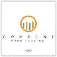 circle chart business logo premium elegant template vector eps 10