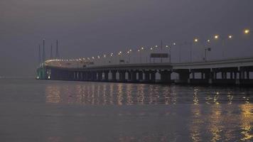 Penang zweite Brücke mit Licht video