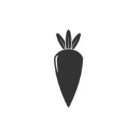 Silhouette carrot icon vector