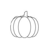 ilustración de vector de icono de contorno de calabaza