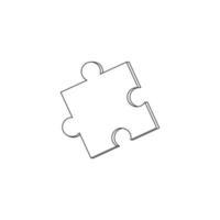 Puzzle flat icon vector illustration