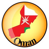 orange button with the image maps of Oman vector