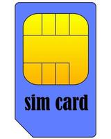SIM card for mobile phone vector