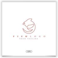 fish logo premium elegant template vector eps 10