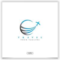 Travel plane logo premium elegant template vector eps 10