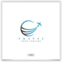 Travel plane logo premium elegant template vector eps 10