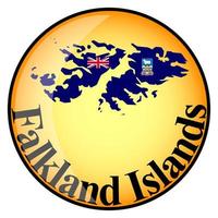 botón naranja con los mapas de imágenes de las islas malvinas