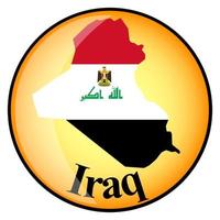 orange button with the image maps of Iraq vector