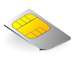 SIM card for mobile phone vector