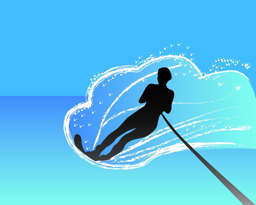 Water Skiing Vector Art, Icons, and Graphics for Free Download