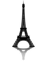 black silhouette of the Eiffel Tower vector