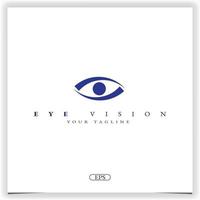 blue eye vision logo premium elegant template vector eps 10