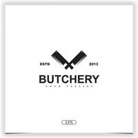 Butchery shop  logo premium elegant template vector eps 10