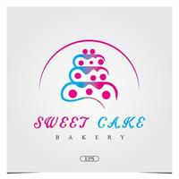 cupcake logo dulce pastel logo cake shop logo pastel panadería diseño logo premium elegante plantilla vector eps 10