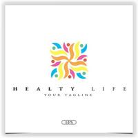 healthy life logo premium elegant template vector eps 10