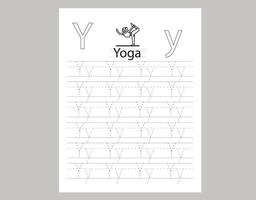 Letter tracing book for kids vector