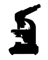 Black silhouette of a microscope vector