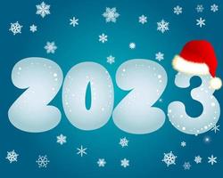 blue new year 2023 vector