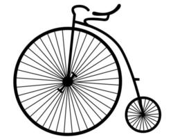 silhouette of an old bicycle vector
