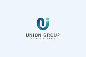 Letter U creative unity logo vector