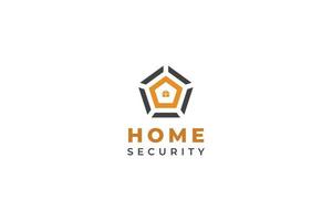 logotipo de protección de la propiedad de seguridad en el hogar vector