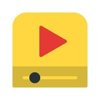 Video Player Flat Multicolor Icon vector