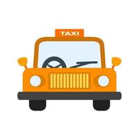 taxi, plano, multicolor, icono vector