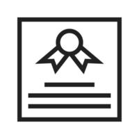 Certificate Line Icon vector