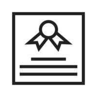 Certificate Line Icon vector