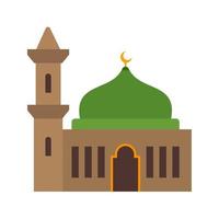 Mosque Flat Multicolor Icon vector