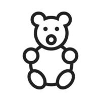 Stuffed Bear Line Icon vector