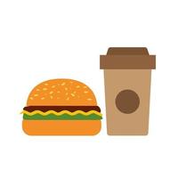 Fast Food Flat Multicolor Icon vector