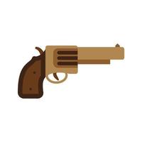 Revolver Flat Multicolor Icon vector