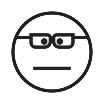 Nerd Line Icon vector