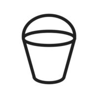 Sand bucket Line Icon vector