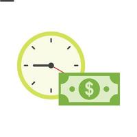 Time Based Payment Flat Multicolor Icon vector