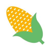 Corn Flat Multicolor Icon vector