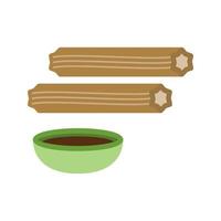 Churros Flat Multicolor Icon vector