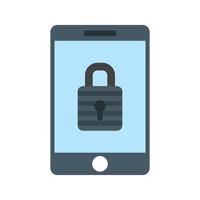 Secure Device Flat Multicolor Icon vector