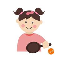 Playing Table Tennis Flat Multicolor Icon vector