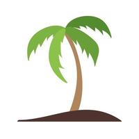 Coconut Tree Flat Multicolor Icon vector