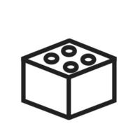 Blocks II Line Icon vector