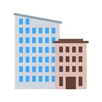 Apartments Flat Multicolor Icon vector
