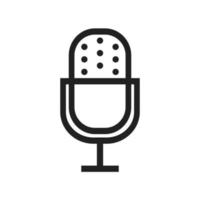 Mic Line Icon vector